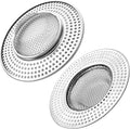 2pcs Heavy Duty Stainless Steel Slop Basket Filter Trap,3.54" Top / 1.65" Mesh Metal Sink Strainer,Perfect for Kitchen Sink/Bathroom Bathtub Wash Basin Floor Drain Balcony Drain Hole,Utility