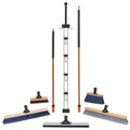 SWOPT Garage Kit — Includes 48” and 60” Wooden Handles, Smooth Surface Push Broom, Multi-Surface Push Broom, Angle Broom, Deck Brush, Floor Squeegee, and Organizer — Covers All Outdoor Cleaning Needs