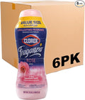 Clorox Fraganzia Laundry Scent Booster Crystals in Rose Scent - Scented In-Wash Freshener Beads for Fresh, Clean, Great Smelling Clothes and Linens, 70 Oz - 6 Pack