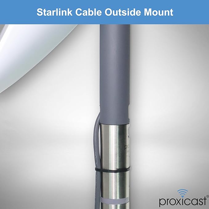 Proxicast Starlink Antenna Adapter for J-Max Antenna Mounts - Stainless Steel Coupler for V2 Rectangular Starlink Satellite Dish Antenna (ANT-800-SA1)
