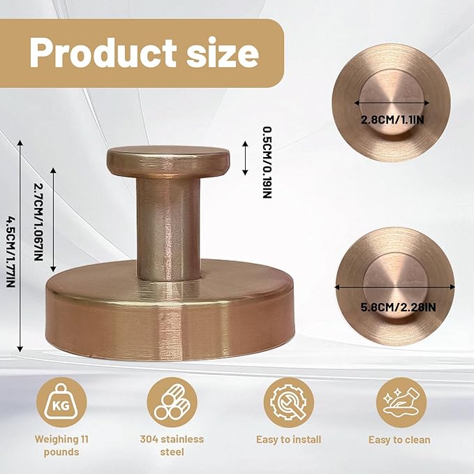4pcs Suction Cup Hooks for Shower,Shower Towel Suction Hooks,No Drill Towel Hooks for Bathroom Wall,Kitchen,Glass,Mirror,Tile to Hang Towels,Robes,Loofah (Rose Gold)