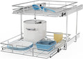 ROOMTEC Individual Pull Out Cabinet Organizer (20" W x 21" D), 2 Tier Spice Rack Organizer for Cabinet, Slide Out Drawer Pantry Shelf Organization and Storage for Kitchen Bathroom
