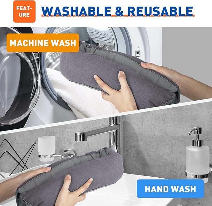 MAGZO Door Draft Stopper 36 Inches, 2 Pack Weighted Triangular Door Snake for Winter Noise Blocker with Hook Loops,Gray