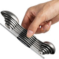 Magnetic Measuring Spoons Set Stainless Steel Dual Sided Stackable Teaspoon Tablespoon for Measuring Dry and Liquid Ingredients