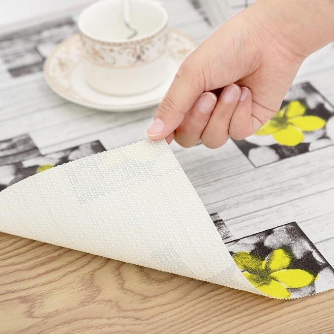 Non Adhesive Shelf Liner 12" W x 360" L Pantry Liner for Shelves Cupboard Liner Kitchen Cabinet Cover Easy to Trim