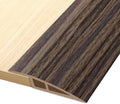Vinyl Door Threshold Flooring Transition Strip Self Adhesive Carpet Edging Strip for Laminate Doorway Edge Threshold from 2/5" to 3/5" (Grayish Brown Wood Grain, 6.6 Ft)