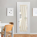 NICETOWN Beige Sidelight Door Curtain 72 Inches Long for Side Light Windows Linen Textured Farmhouse French Door Shade with Tie Back for Kitchen Closet Glass, 26 x 72 Inch Length, 1 Panel
