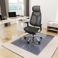 Tempered Glass Floor Mat for Office Chair, 36" x 46" Heavy Duty Hard Office Chair Mat, for Carpeted or Hard Floor, with 4 Anti-Slip Pads, Grey