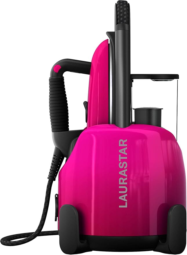 Laurastar Lift Plus Steam Iron in Pinky Pop: Swiss Engineered 3-in-1 Steam Generator That Irons, Steams, and Purifies Your Clothes