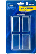 Multi-Use Bumper Guards - Med 8 Pack Rectangle 2" x 1" x .2" - Protects & Quiets Contact from Furniture, Doors, Dressers, & Appliances - Reusable & Easy to Apply Polymer Gel Bumper