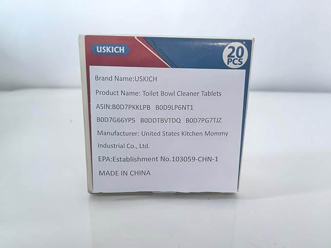 USKICH Toilet Bowl Cleaner 40 PACK, Household Automatic Toilet Bowl Cleaners with Bleach, Bathroom Toilet Tank Cleaners Tablets with Sustained-Release Technology for Deodorizing & Descaling