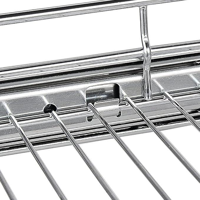 OCG Pull Out Cabinet Organizer (12" W x21 D), Pull out Shelves for Kitchen Cabinets, Slide Out Drawers for Base Cabinet Organization in Kitchen Bathroom Pantry, Bottom Mount, Chrome Finish