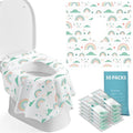 Blissful Diary 30 Pcs Toilet Seat Covers Disposable for Toddlers & Adults, Extra Large Waterproof, Portable Package for Travel, Kids Potty Training