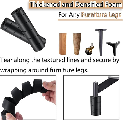 4 Pcs Bed Frame Toe Protectors, Non-Adhesive Bed Frame Leg Covers for Toe Savers, Toe Cushion for Any Furniture Leg - Prevents Toe Injuries from Hitting Hard Furniture Legs