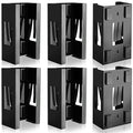 Lounsweer 6 Pcs Magnetic Glove Dispenser Holds Boxes of Towels Paper Tissue Glove Box Holder Wall Mount Kitchen Fridge Tool(Black)