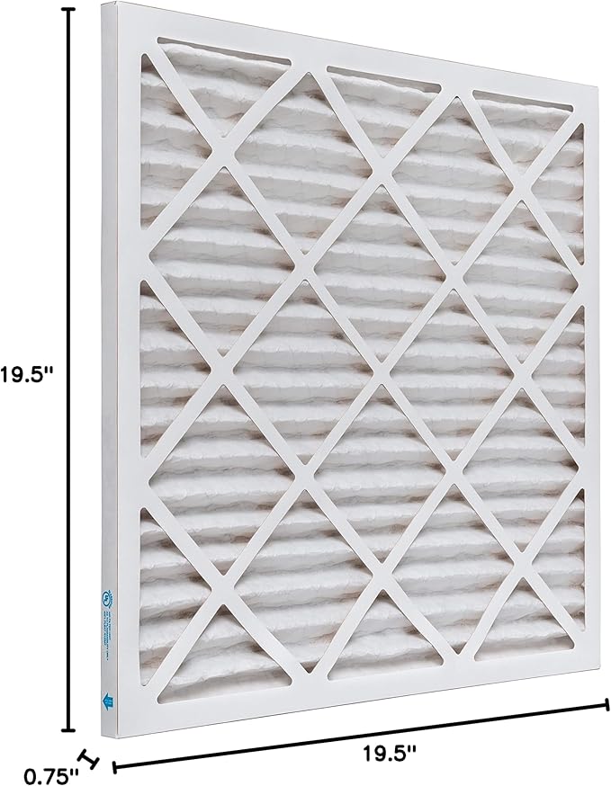 Aerostar Air Filters 19 1/2 x 19 1/2 x 1 MERV 8,Healthier Air For Your Home, 19 1/2" x 19 1/2" x 3/4", Box of 6