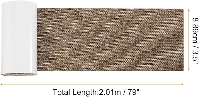 Repair Patches Repair Tape Self-Adhesive DIY Repair Patch Linen Gear Patch for Sofa, Furniture, Chair, Clothing,Tents,3.5x79 Inch,Brown