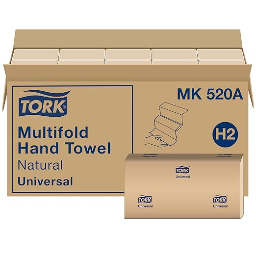Tork Xpress Paper Towel Dispenser and Tork Multifold Hand Towel Natural H2