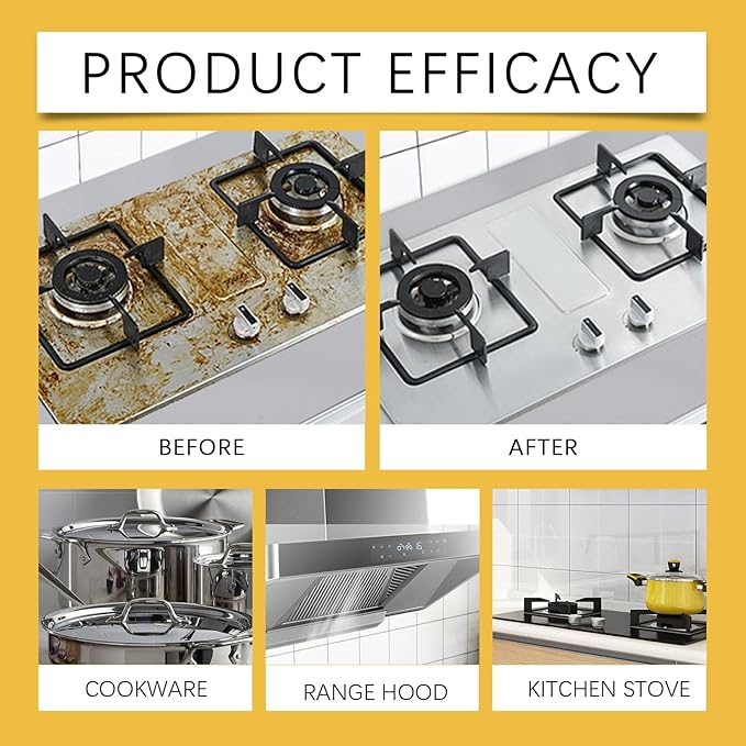 Multifunctional Powerful Kitchen Foam Cleaner, Rotateepic Foam Cleaner, Greasy Dirt Clean Spray, All-Purpose Heavy Duty Degreaser Cleaning Spray for Oven, Stove and Range Hood (3pcs)