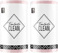 Fantasticlean Microfiber Cleaning Cloth Roll -150 Pack, Tear Away Microfiber Towels, 12" x 12", Reusable, Washable, Ultra Absorbent Dishcloth for Home Supplies, Car, Pet, Kitchen (2 Rolls of Pink)