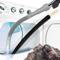Holikme 2 Pieces Dryer Vent Cleaner Kit, Dryer Lint Vacuum Attachment and Flexible Dryer Lint Brush, Dryer Vent Vacuum Hose Attachment,Grey