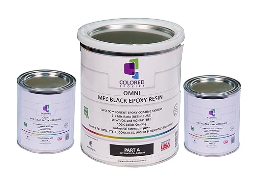 Colored Epoxies Black Epoxy Resin for Bar Tops, Table Tops, Wood, Concrete, Epoxy Art & Crafts 1.5 Gallon