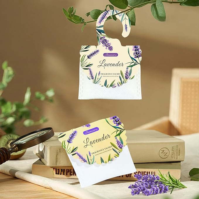 15 Packs Lavender Scented Sachets Bag for Drawers and Closets, Air Freshener for Home Fragrance Sachet, Long-Lasting Hanging Closet Deodorizer Smell Goods for House