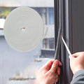 39.4FT Brush Weather Stripping, Neat Pile Self Adhesive Seal Strip for Windows and Door, Weatherstrip for Soundproofing, Windproof, Dustproof, Stronger Stickiness, 0.35'' Wide x 0.2'' Thick, White