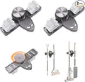 Mop and Broom Holder Wall Mount, No Punching Required Broom and Mop Organizer Wall Hanging with Hooks for Bathroom, Laundry Room, Garage, Kitchen,Garden Tool Organizer Storage (2pcs Gray)