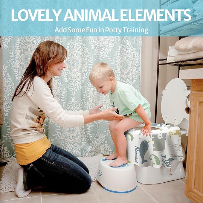 Blissful Diary 30 Pcs Toilet Seat Covers Disposable for Toddlers & Adults, Extra Large Waterproof, Portable Package for Travel, Kids Potty Training