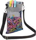 Mesh Clothespin Bag with Hooks Hanging Clothes Pin Bag with Drawstring Closure Clothespin Holder, Ventilation and Moisture Resistance, Storage Organizer, Machine Washable （Gray）