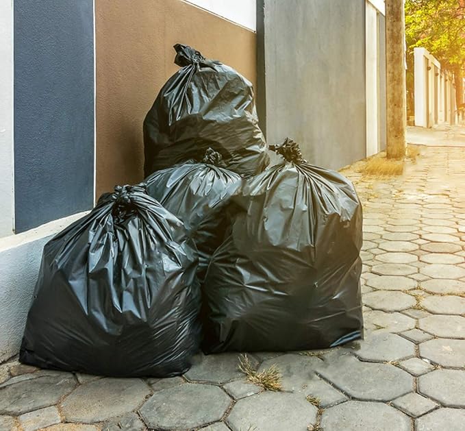 Tasker 30-33 Gallon Trash Bags Heavy Duty (MegaValue Pack 250 Count) Large Black Garbage Bags 30 Gallon - 32 Gallon - 33 Gallon- 35 Gallon. High Density Bags