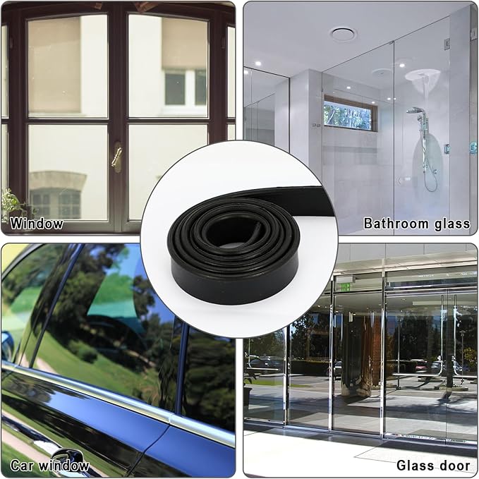 2 Rolls of 41 Inch Rubber Squeegee Replacement Blades for Window, Glass, and Shower Door Cleaning