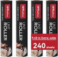 Large Lint Roller Refill 240 Sheets(4 Pack) Value Set, Extra Sticky, Easy Tear for Lint Remover, 9.45 in Pet Mega Extreme Stick Refill for Floor Roller Cleaning for Pet Hair