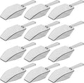 Clear Mini Plastic Acrylic Scoops 12 Pcs | 5.5” Kitchen Scoop | Wedding Desserts | Candy Buffet, Ice Cream, Protein Powders, Coffee, Tea, Flour (12 Pack, 5.5")