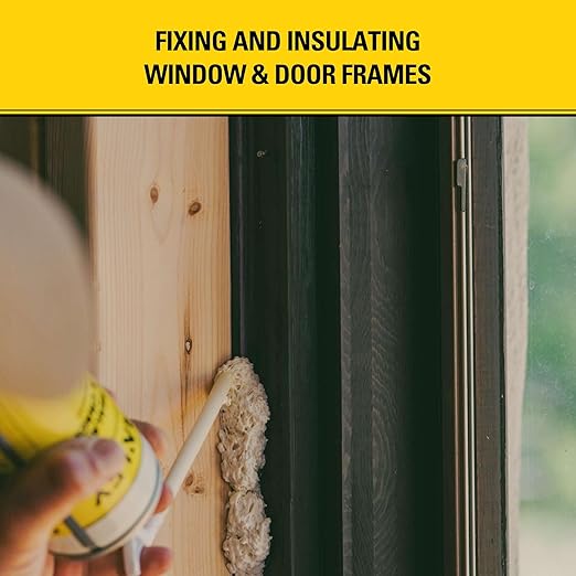 Stanley F905 Gaps & Cracks Sealant (2x12 Oz.) – Polyurethane Spray Foam Insulation for Window & Door, Waterproof Gap Filler, Low Expansion Foam for Indoor & Outdoor Use | Straw Use | 12 Oz. 2 Pack