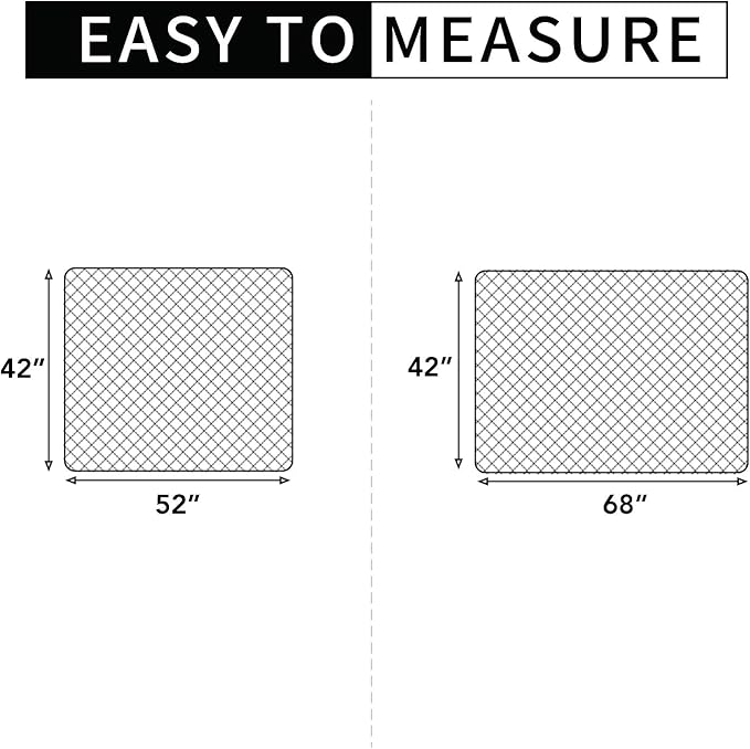 Easy-Going Sectional Couch Covers for Dogs L Shape Sofa Cover Reversible Sofa Slipcover Chaise Lounge Cover Furniture Protector Cover for Pets Dog Cat (42 x 68 inches, White/White)