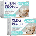 The Clean People Fabric Softener Sheets - Dryer Sheets - Softens & Removes Static - Vegan Laundry Softener With Essential Oils - Peppermint 240 Pack