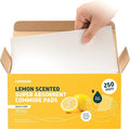 Lunderg Lemon Scented Super Absorbent Commode Pads - Medical Grade Value Pack 250 Count - for Disposable Bedside Commode Liners, Adult Chairs, Portable Buckets & Camping Toilet Bags - Light Scent