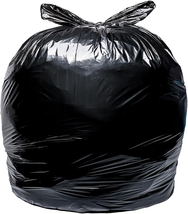 TYPLASTICS 40-45 Gallon Trash Bags Can LIners Heavy Duty 40x46" 1.5 Mil, Black 100 Count