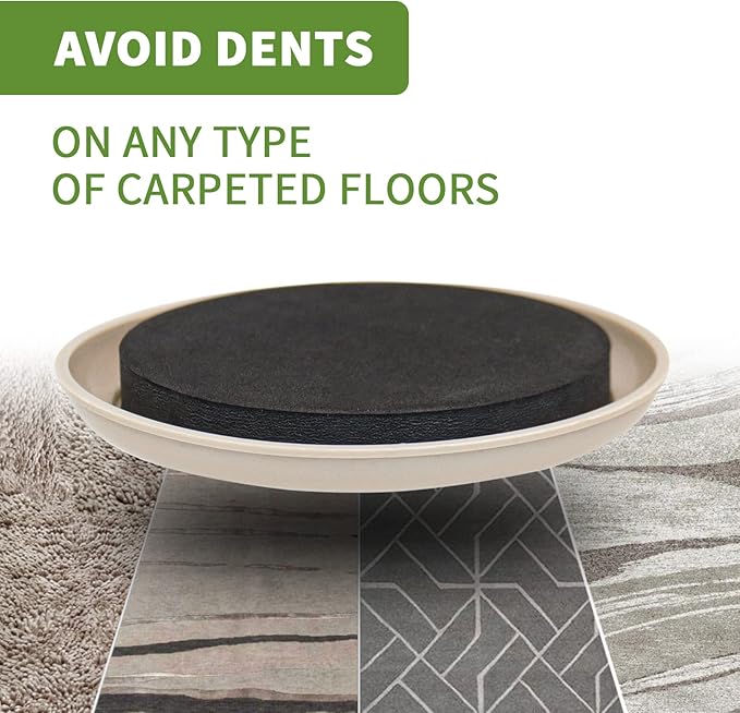 Furniture Sliders for Carpet 8 PCS - 4 3/4 inch Furniture Moving Slider Chair Legs Floors Protectors– Move Your Furniture Easy & Safely(for Carpet)