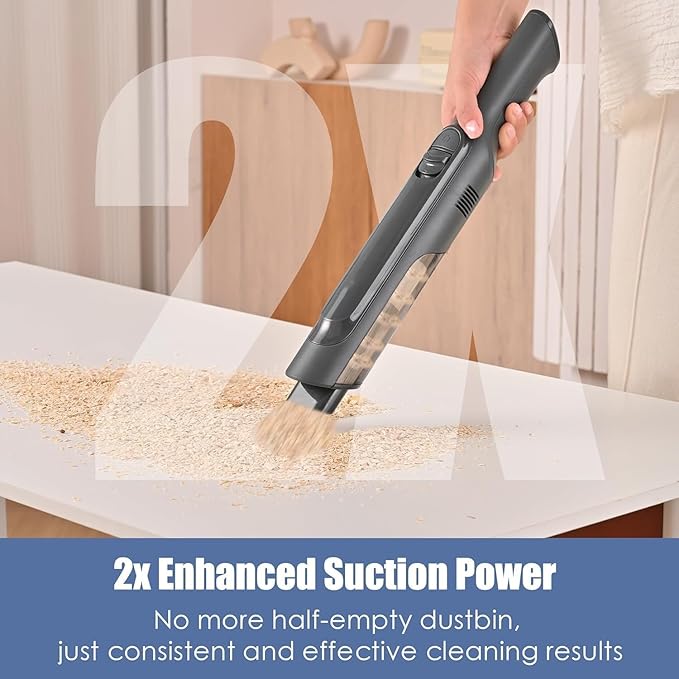 Handheld Vacuum Cordless, Super Lightweight 1.4lb with Powerful Suction, Charging Dock, Single Touch Empty and Detachable Dust Cup, Portable Mini Car Vac for Home Pet Car