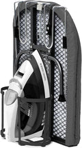 Tabletop Ironing Board with Iron Holder, RAINHOL Small Folding Ironing Board with Cover and Pad, Portable Compact Mini Iron Table for Home & Travel, Black