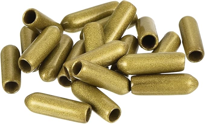 uxcell 20pcs Rubber End Caps 3.5mm ID Vinyl Round Tube Bolt Cap Cover Thread Protectors Gold
