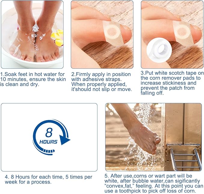 38 Count Corn Removal Pads for Feet and Toe, Corn Plasters Feet Remover for Feet Extra Strength, Callous Remover