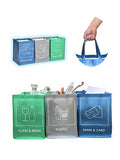 YOUNG DA Reusable Recycle Bags, 3-Piece Separate Recycling Bin Set for Home, Kitchen, and Office - Waterproof Recyclable Waste Sorting Organizer