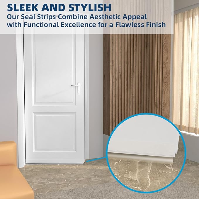 Heavy-Duty 20 ft x 3 in Weather Stripping, Extra Thick 2mm Door Draft Stopper Silicone Seal Strip for House and Glass Shower Doors for Collision and Side Gaps of Door and Windows, Clear