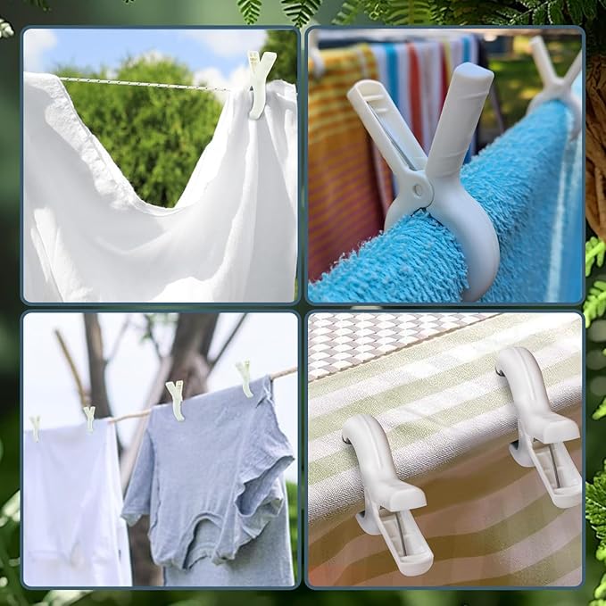 Extra Large Beach Towel Clips 15Pack,Swimming Pool Boat Towel Clips,Increase Size and Spring Force Strong Practicality