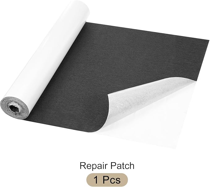 Repair Patches Repair Tape Self-Adhesive DIY Repair Patch Linen Gear Patch for Sofa, Furniture, Chair, Clothing,Tents,17x158 Inch,Black