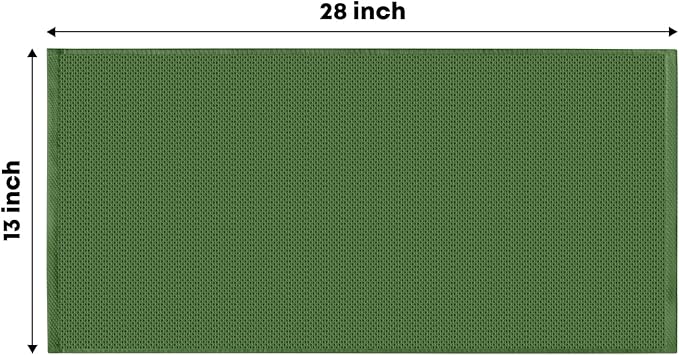 Artoid Mode 100% Cotton Olive Green Waffle Weave Kitchen Dish Cloths, 13x28 Inch Ultra Soft Absorbent Quick Drying Kitchen Dish Towels Set of 4